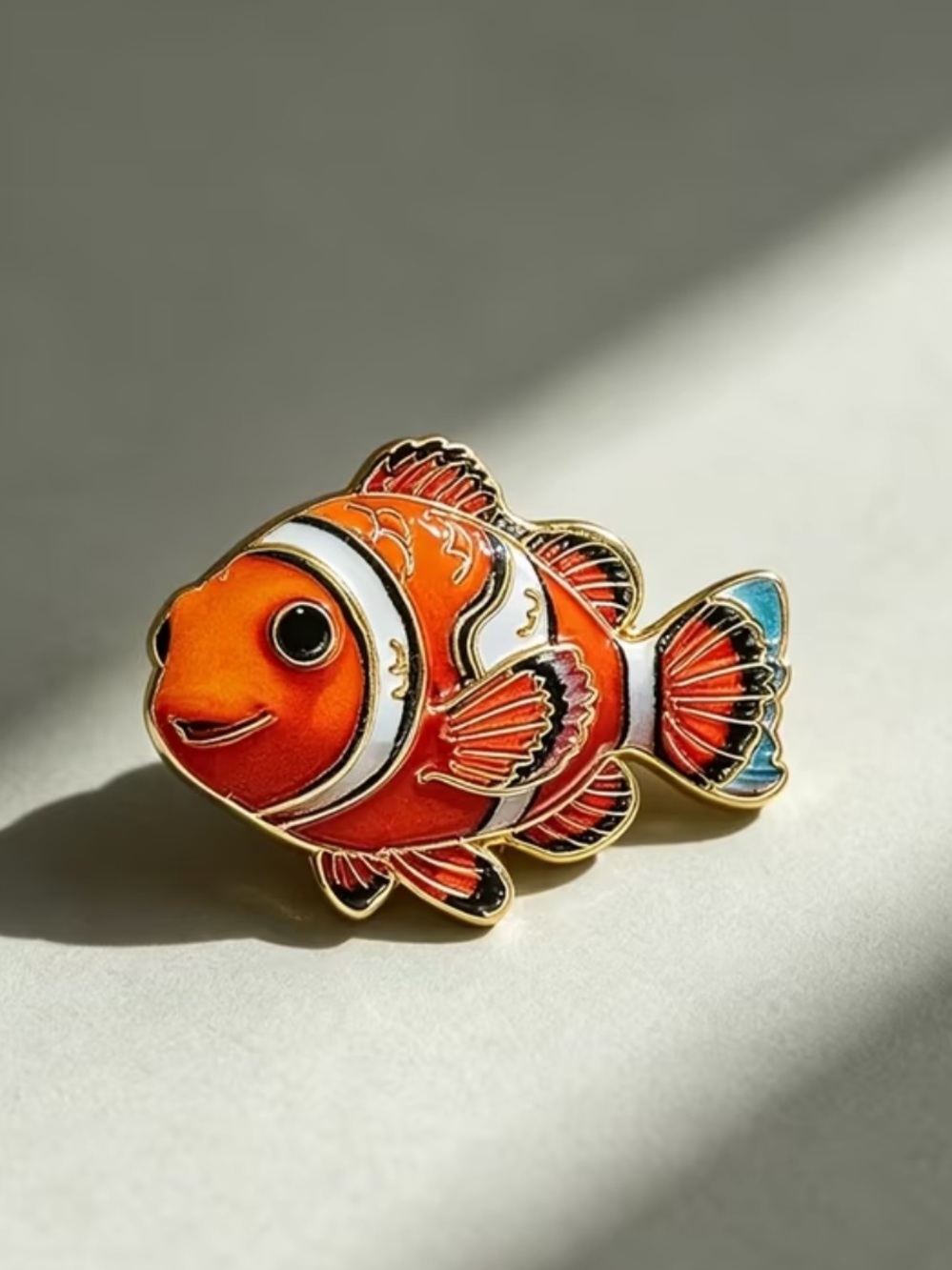 Clownfish Enamel Pin - Orange Fish Brooch